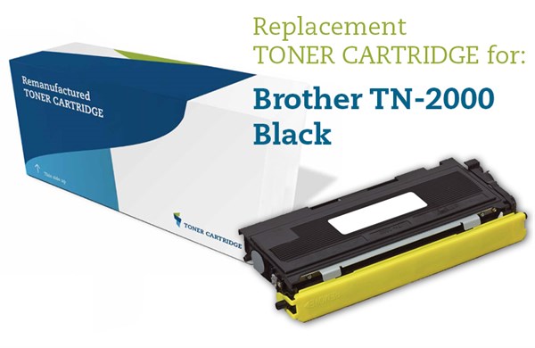 Sort lasertoner TN-2000 - Brother - 2.500 sider