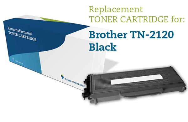 Sort lasertoner TN-2120 - Brother - 2.600 sider 