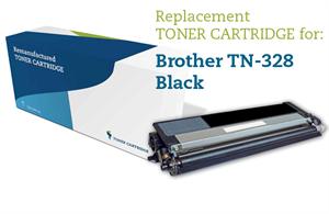 Sort lasertoner - Brother TN-328BK - 6.000 sider