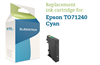 Cyan blækpatron kompatibel Epson T0712/892