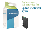 Cyan blækpatron kompatibel med Epson T0802 