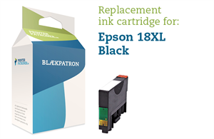 Sort blækpatron 18XL - Epson - 14ml.