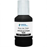 Sort blæk - Epson 104 - 65 ml.