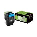 Cyan lasertoner - Lexmark 802C - 1.000 sider