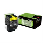 Gul lasertoner - Lexmark 802XY - 4.000 sider