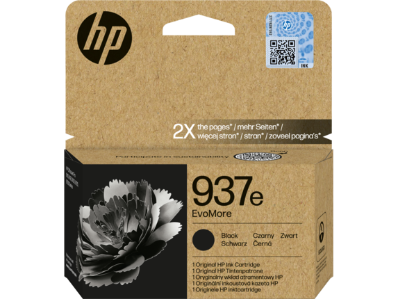 Sort blækpatron - HP nr.937e - 2.500 sider
