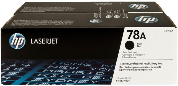 Sort x 2 lasertoner - HP 78A - 2x2.100 sider