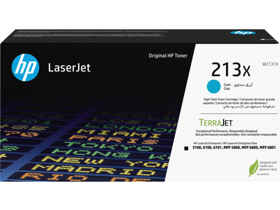 Cyan lasertoner - HP nr.213X - 6.000 sider