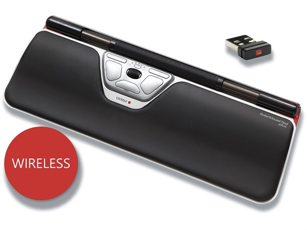 CONTOUR RollerMouse Re:d Plus Wireless Ergonomisk mus.