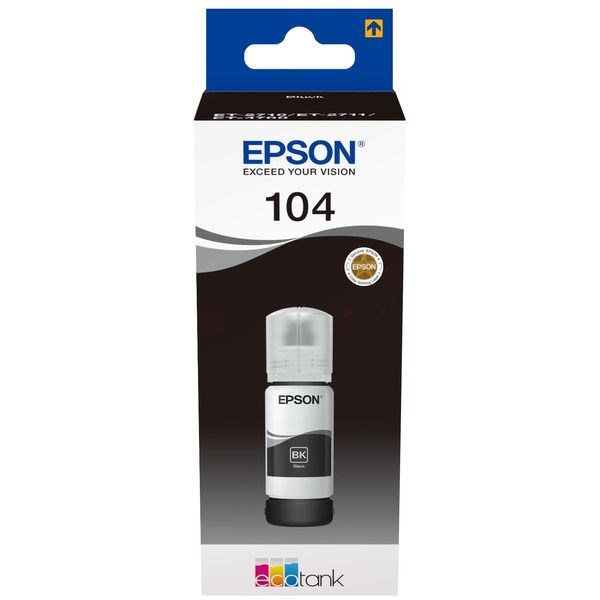 Sort blæk - Epson T00P140 - 65 ml.