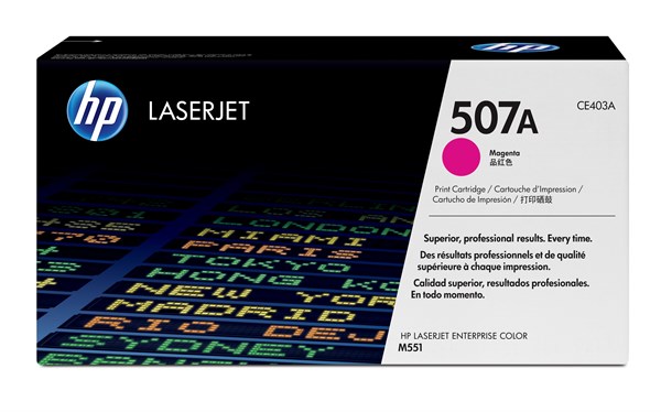 Magenta lasertoner - HP 507A - 6.000 sider