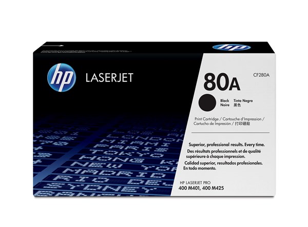 Sort lasertoner - HP nr.80A - 2.700 sider