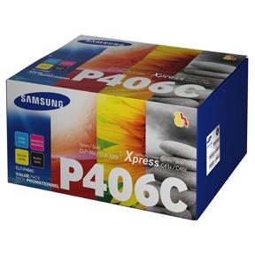 4-Pak B/C/M/Y toner - Samsung P406C - 1x1500+3x1000