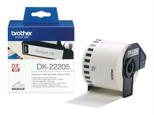 DK22205 Brother 62mm papirtape - hvid (30,48m)