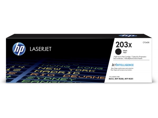 Sort lasertoner - HP nr.203 X - 3.200 sider