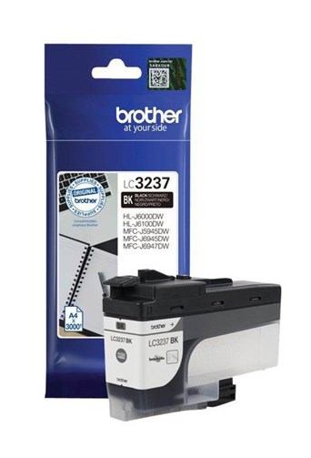 Sort blækpatron - Brother LC3237BK - 3000 sider