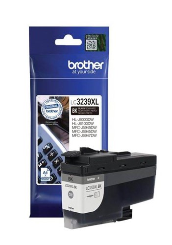 Sort blækpatron - Brother LC3239XLBK - 6000 sider