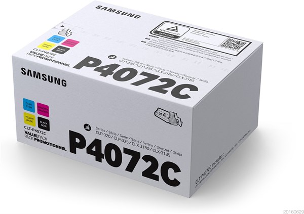 4-Pak B/C/M/Y toner - Samsung P4072C - 1x1500+3x1000 sider