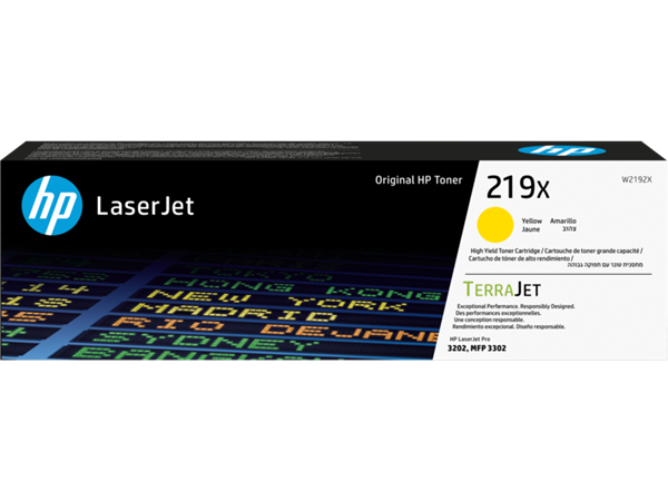 Gul lasertoner - HP 219X - 2.500 sider