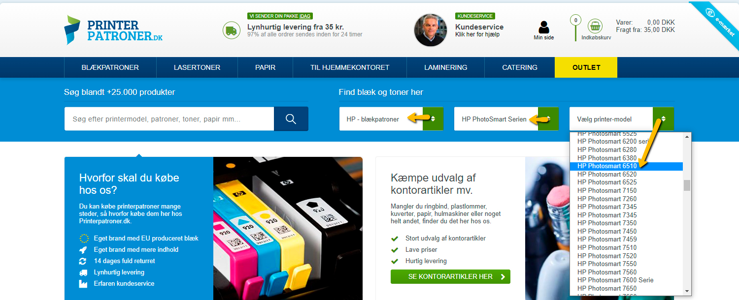 den patron til din printer