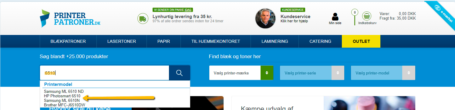 den patron til din printer