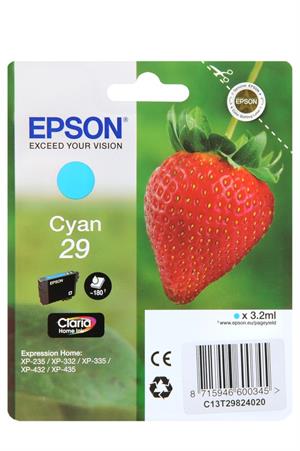 Cyan blækpatron 29 - Epson - 3,2ml.