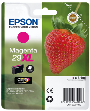 Magenta blækpatron 29XL - Epson - 6,4ml.