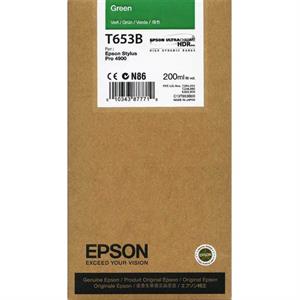 Grøn blækpatron - Epson T653B - 200ml.