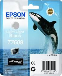 Light light sort blækpatron 7609 - Epson - 