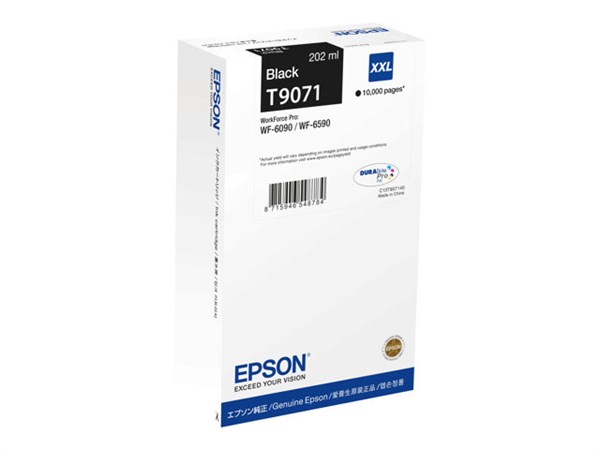 Sort blækpatron - Epson C13T907140 - 202 ml