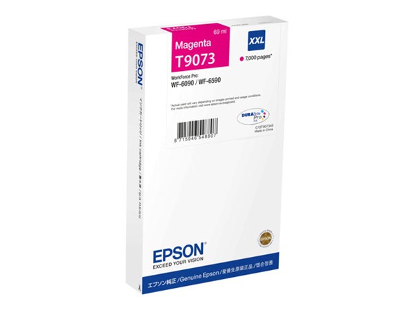 Magenta blækpatron - Epson C13T907340 - 69 ml