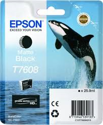 Matt sort blækpatron 7608 - Epson - 