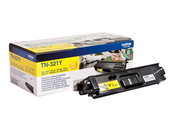 Gul lasertoner TN-321Y - Brother - 1.500 sider.